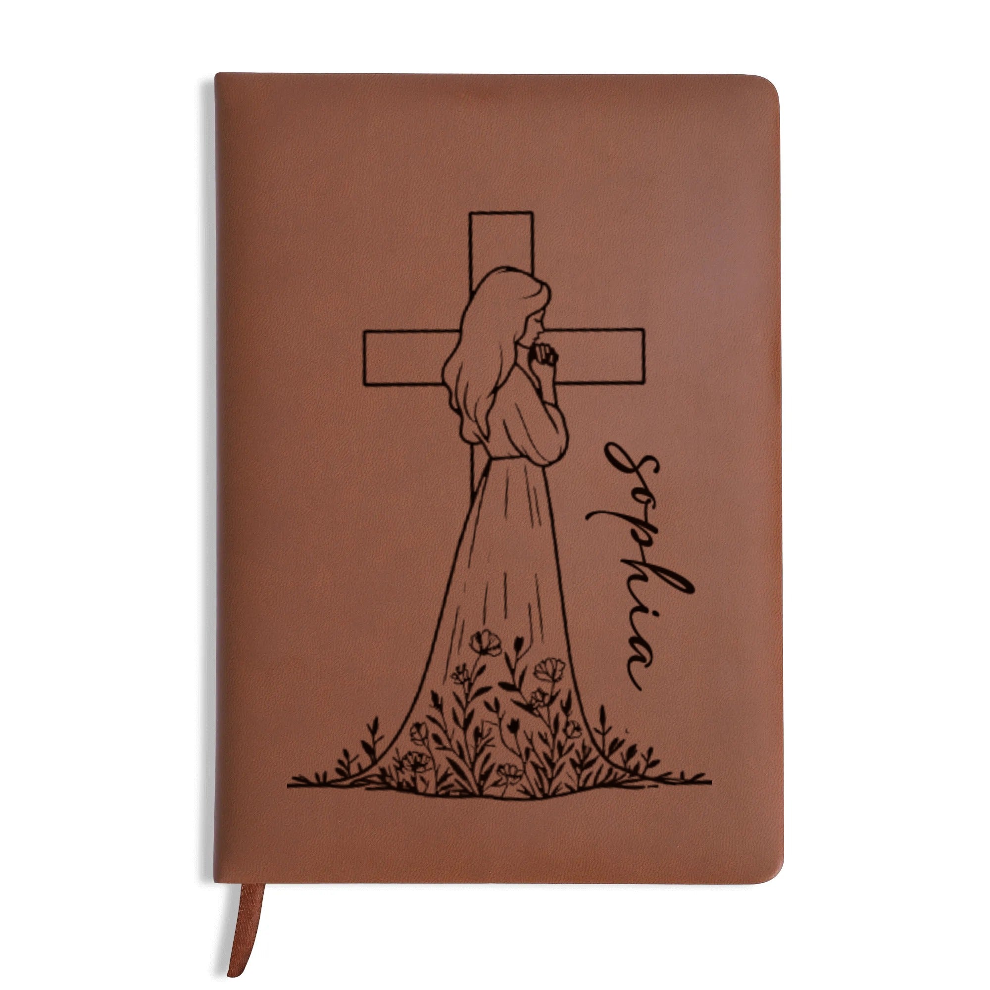 Personalized Christian Journal with "Praying Girl", Custom Name Prayer & Faith Notebook, Religious Gift, First Communion Gifts, Birthday. NBLAF58